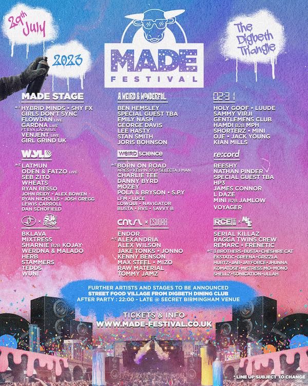 MADE Festival Reveals Line Ups For Huge Weekend of Events, and a Return ...